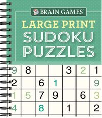 Brain Games - Large Print Sudoku Puzzles (Green)